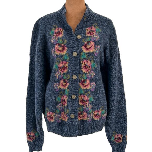 Vintage Women's Eddie Bauer Wool Blend Sweater Grannycore Grandma Sz. Large - Picture 1 of 9